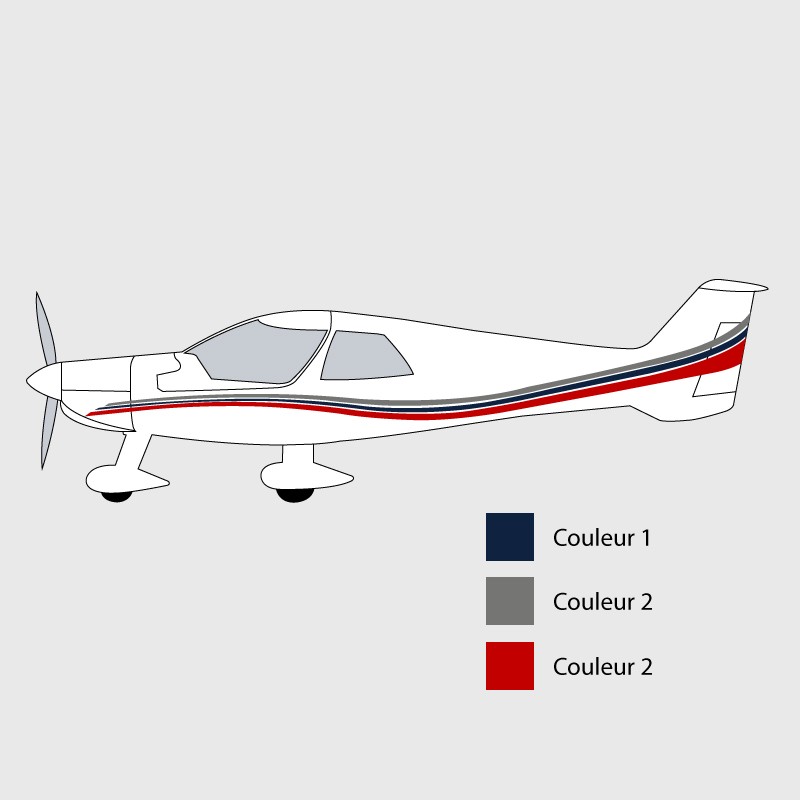 Stickers de décoration 2 pour ULM MCR 4S