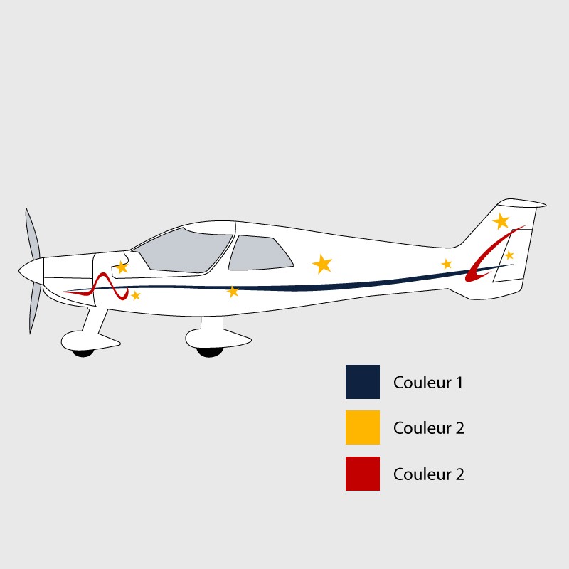 Stickers de décoration 3 pour ULM MCR 4S