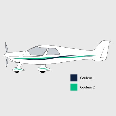 Stickers de décoration 4 pour ULM MCR 4S