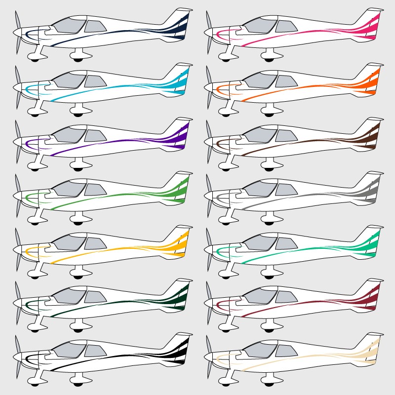 Stickers de décoration 5 pour ULM MCR 4S