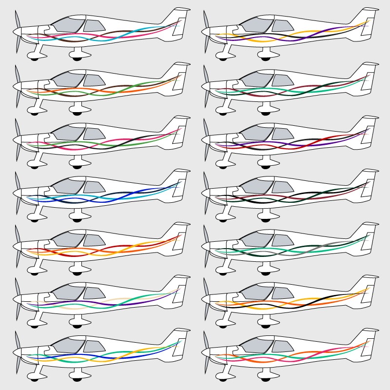 Stickers de décoration 6 pour ULM MCR 4S