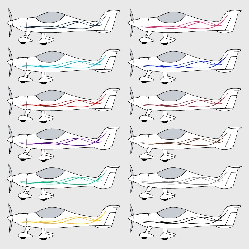 Stickers de décoration 1 pour ULM MCR SPORSTER