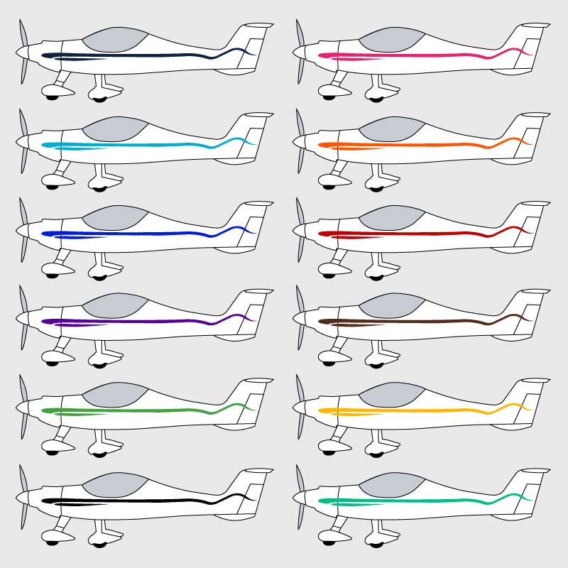 Stickers de décoration 3 pour ULM MCR SPORSTER