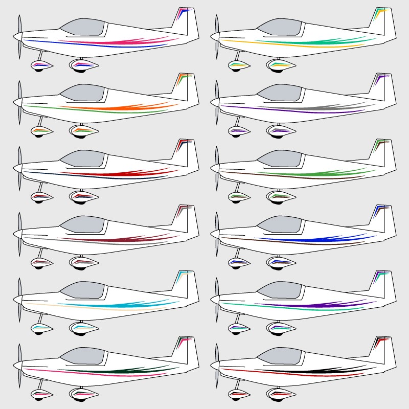 Stickers de décoration 1 pour ULM PIONEER 200/300