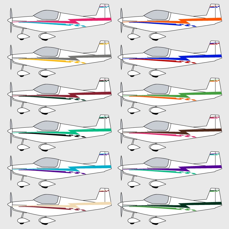 Stickers de décoration 2 pour ULM PIONEER 200/300