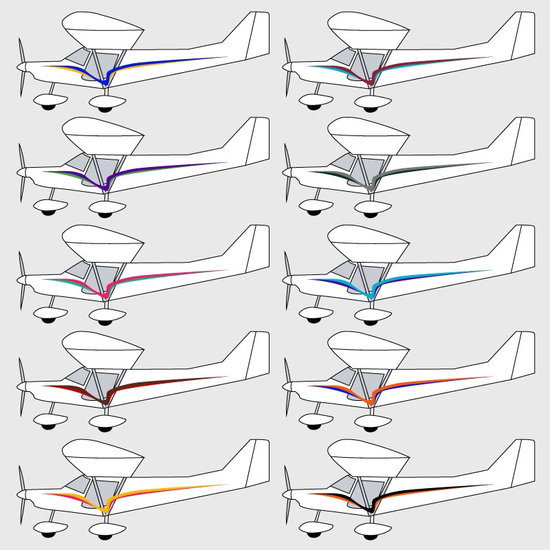 Stickers de décoration 1 pour ULM SAVANNAH