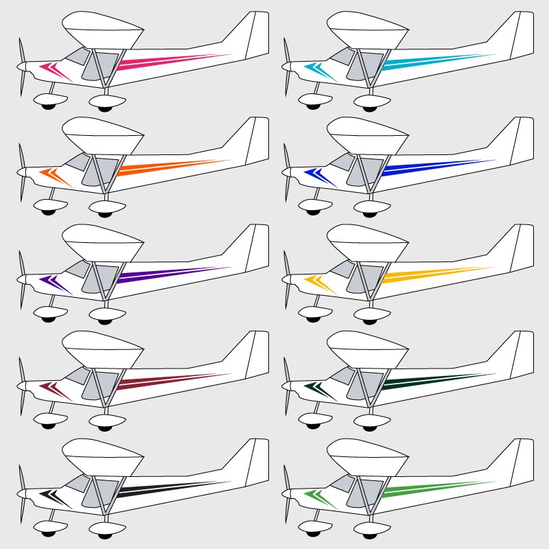 Stickers de décoration 2 pour ULM SAVANNAH