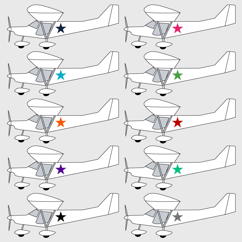 Stickers de décoration 3 pour ULM SAVANNAH