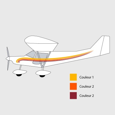 Stickers de décoration 4 pour ULM SAVANNAH