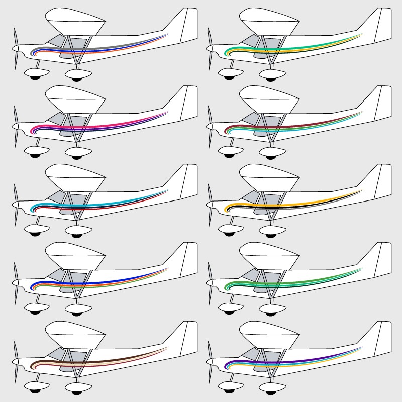 Stickers de décoration 4 pour ULM SAVANNAH