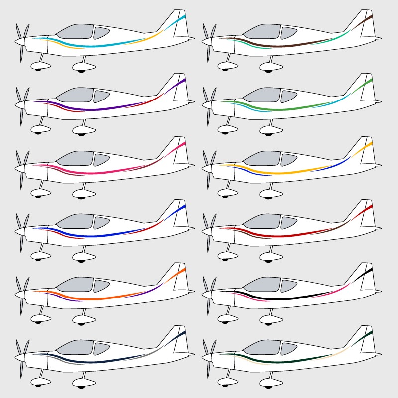 Stickers de décoration 3 pour ULM Sensation