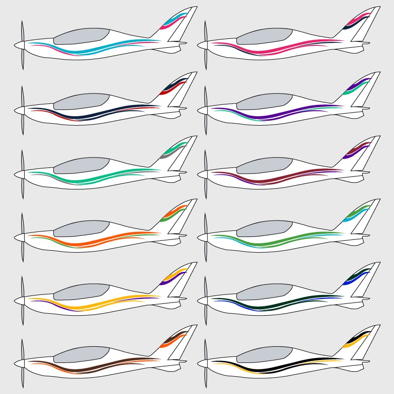 Stickers de décoration 1 pour ULM Shark UL