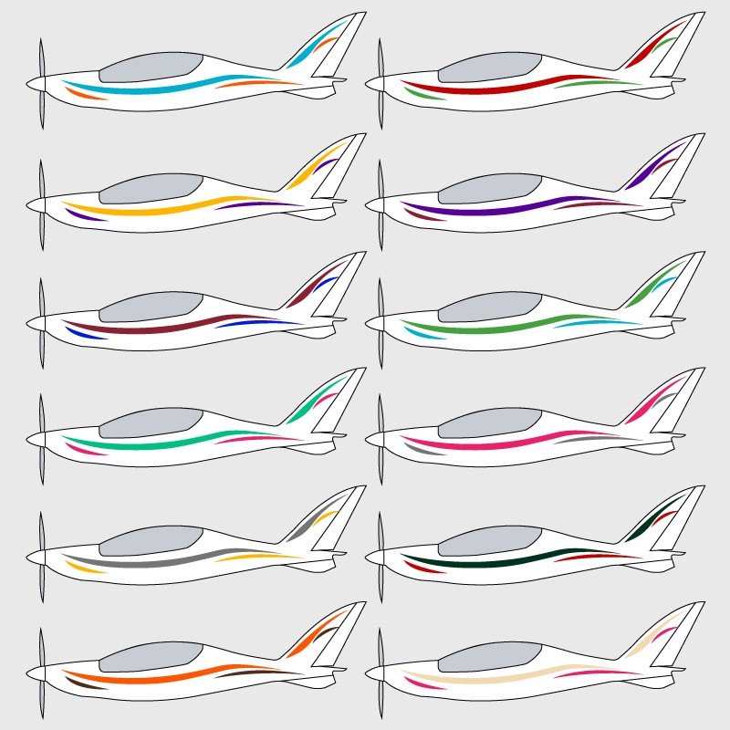 Stickers de décoration 2 pour ULM Shark UL