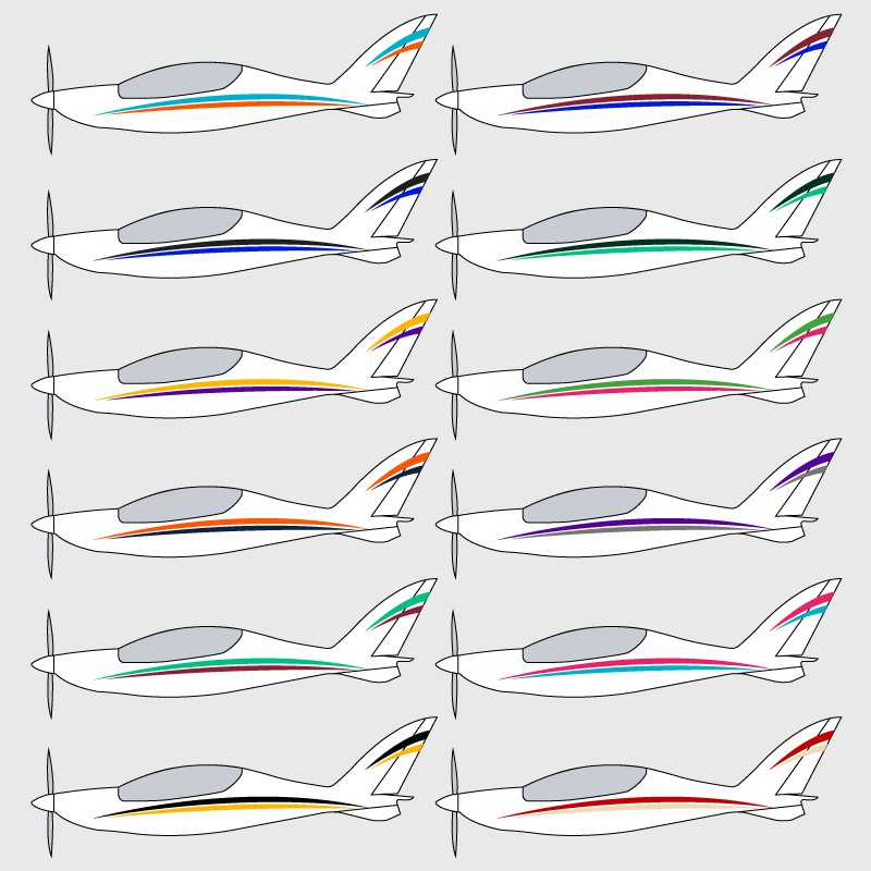 Stickers de décoration 3 pour ULM Shark UL