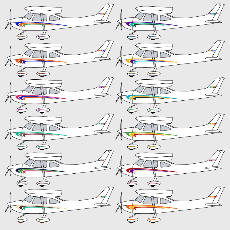 Stickers de décoration 1 pour ULM Skylane