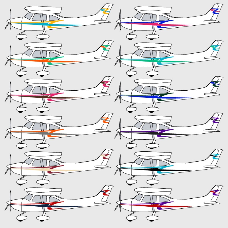 Stickers de décoration 2 pour ULM Skylane