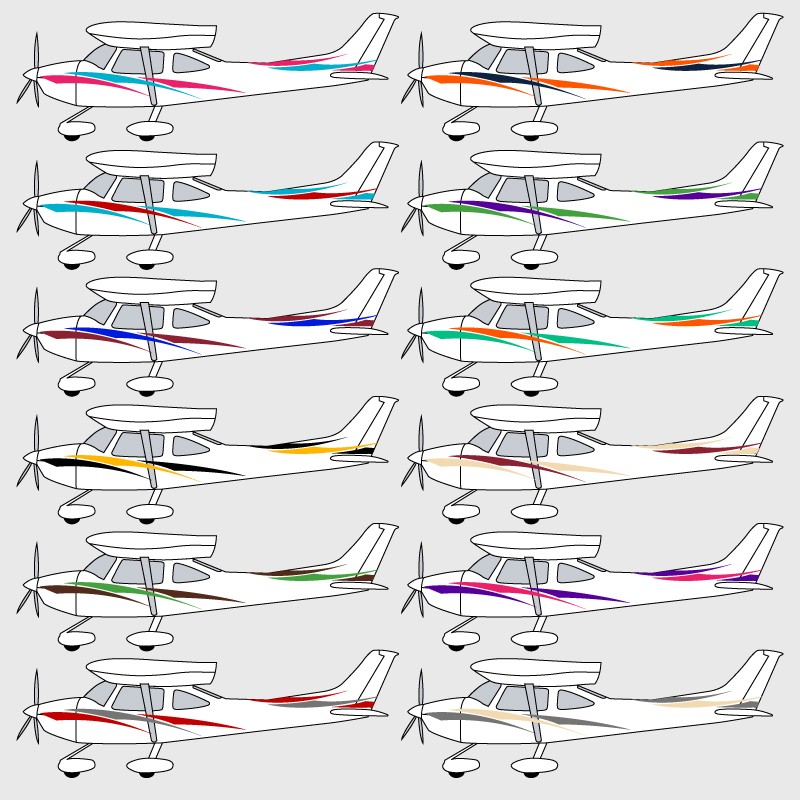 Stickers de décoration 4 pour ULM Skylane