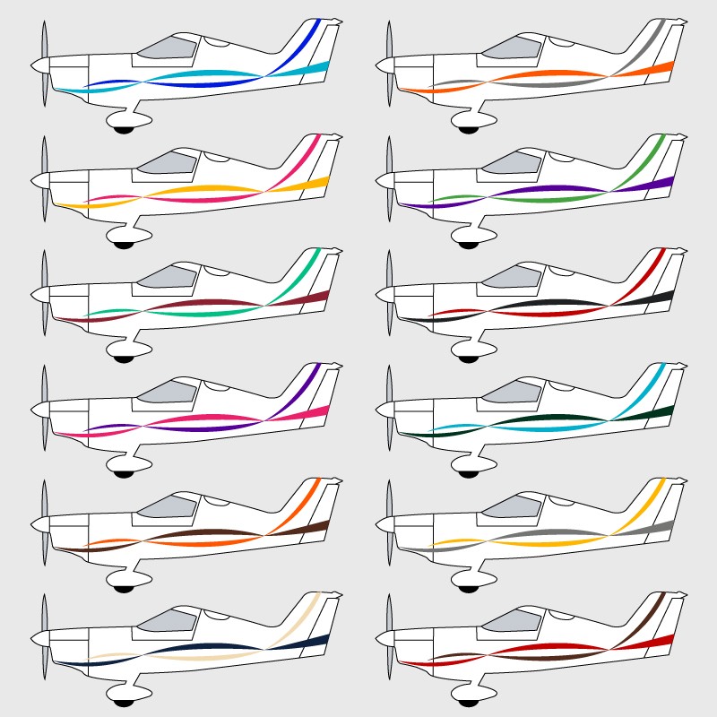 Stickers de décoration 2 pour ULM SPACEK SD