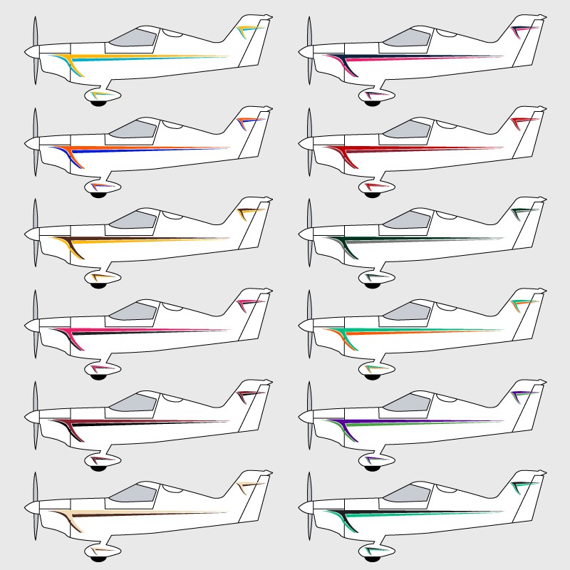 Stickers de décoration 3 pour ULM SPACEK SD