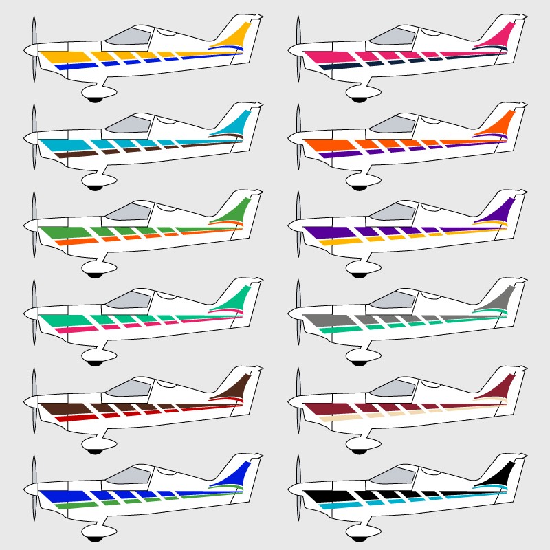 Stickers de décoration 4 pour ULM SPACEK SD