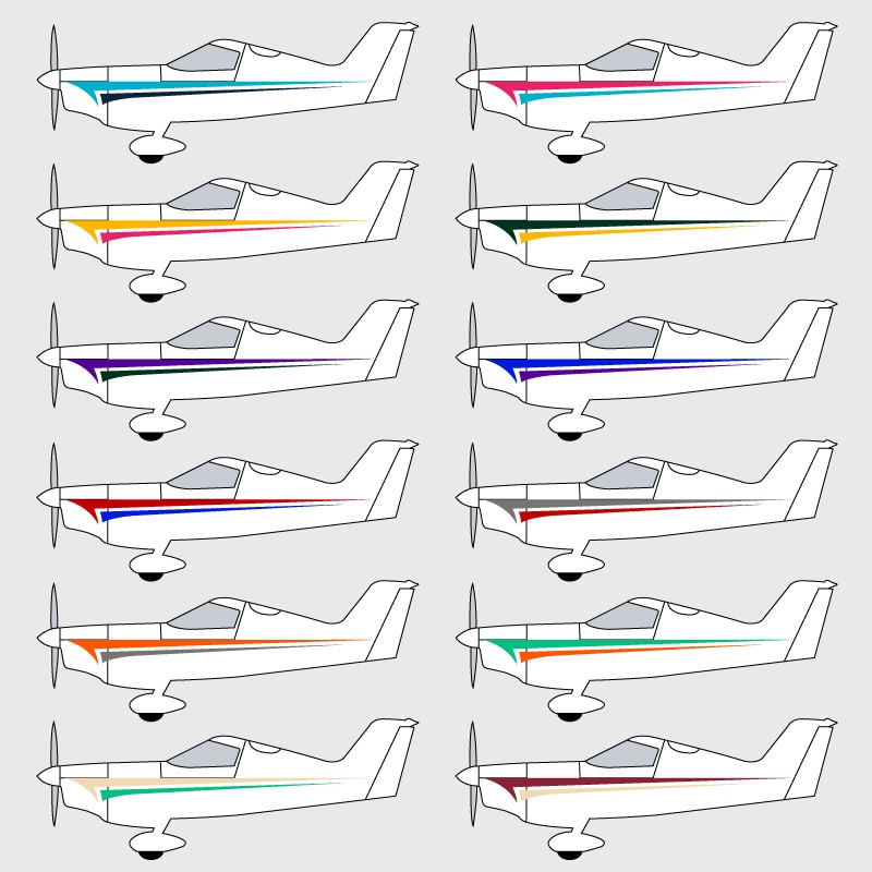 Stickers de décoration 6 pour ULM SPACEK SD