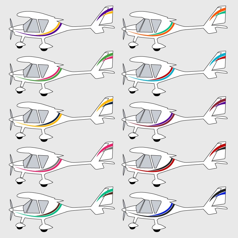 Stickers de décoration 1 pour ULM Storch Ulm