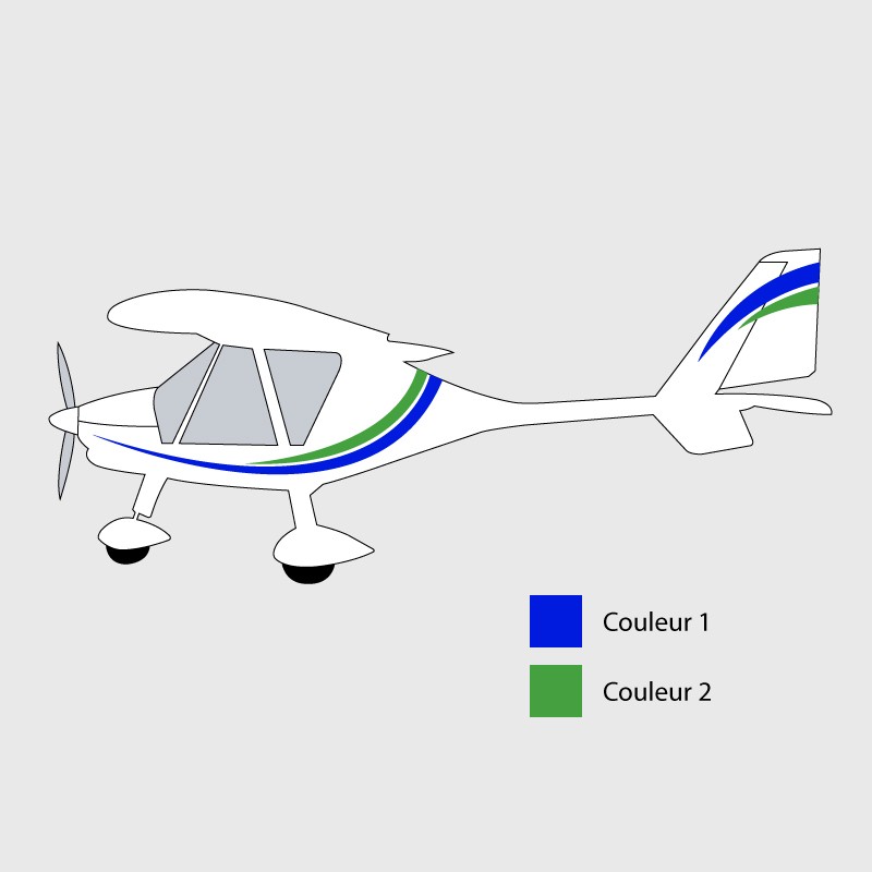 Stickers de décoration 1 pour ULM Storch Ulm