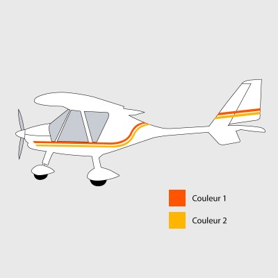 Stickers de décoration 2 pour ULM Storch Ulm