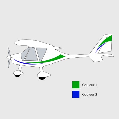 Stickers de décoration 3 pour ULM Storch Ulm