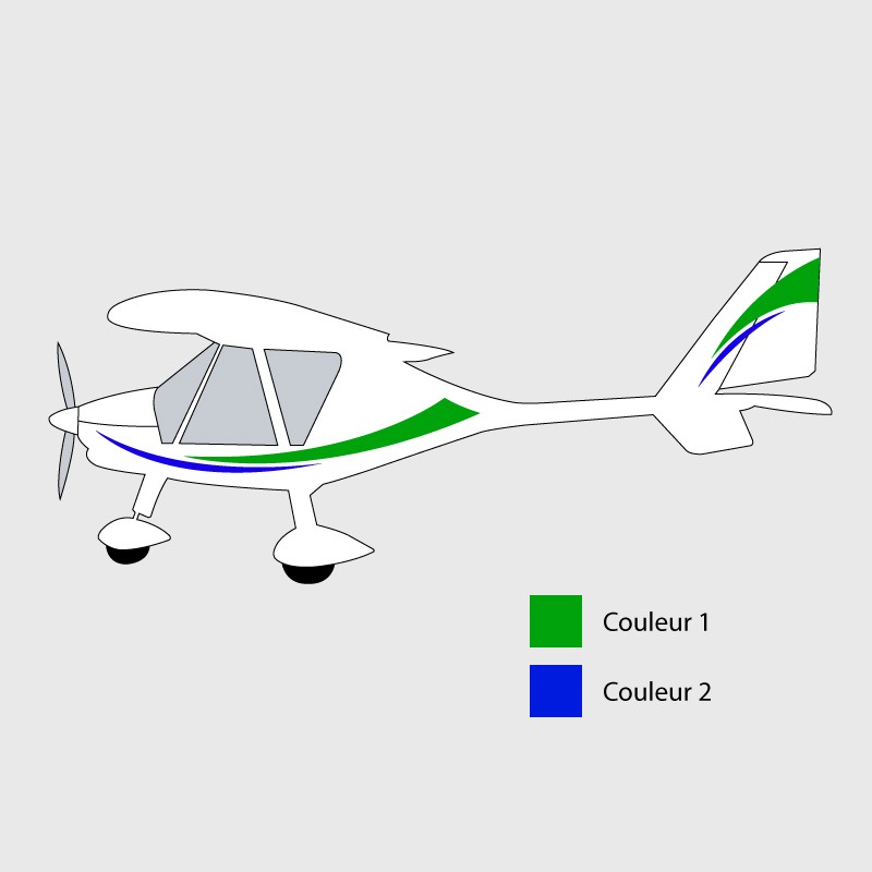 Stickers de décoration 3 pour ULM Storch Ulm