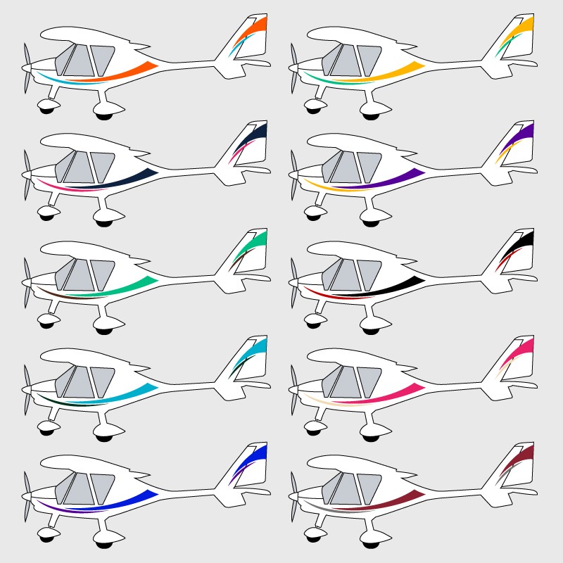 Stickers de décoration 3 pour ULM Storch Ulm