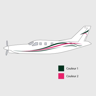 Stickers de décoration 1 pour avion TBM 900