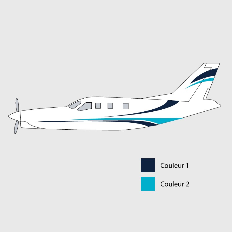 Stickers de décoration 2 pour avion TBM 900