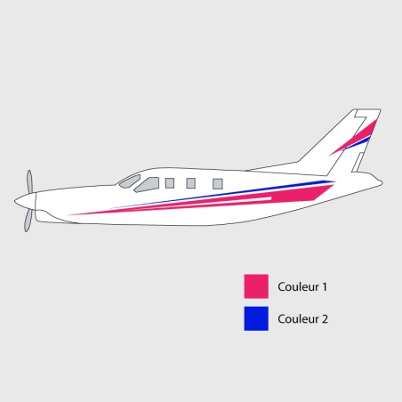 Stickers de décoration 3 pour avion TBM 900