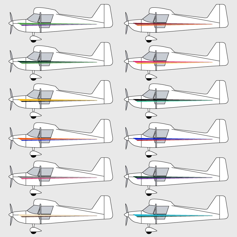 Stickers de décoration 1 pour ULM Tetras