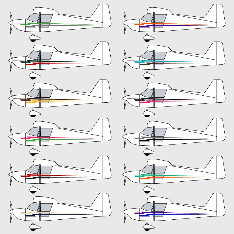 Stickers de décoration 2 pour ULM Tetras