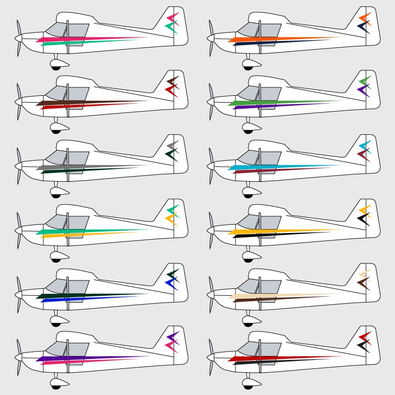 Stickers de décoration 3 pour ULM Tetras