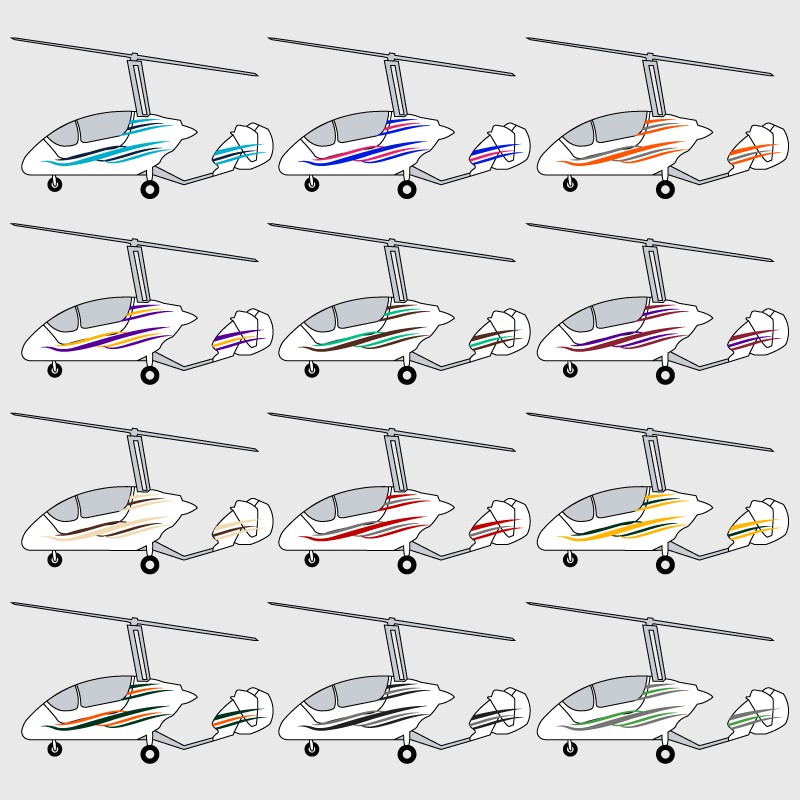 Stickers de décoration 1 pour ULM TRIXI Liberty et Princess