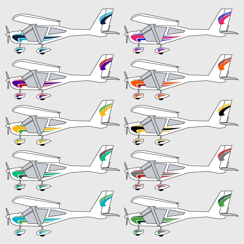 Stickers de décoration 3 pour ULM A 22