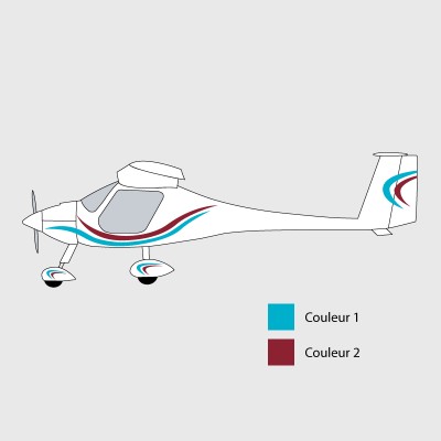 Stickers de décoration 1 pour ULM Virus et Sinus