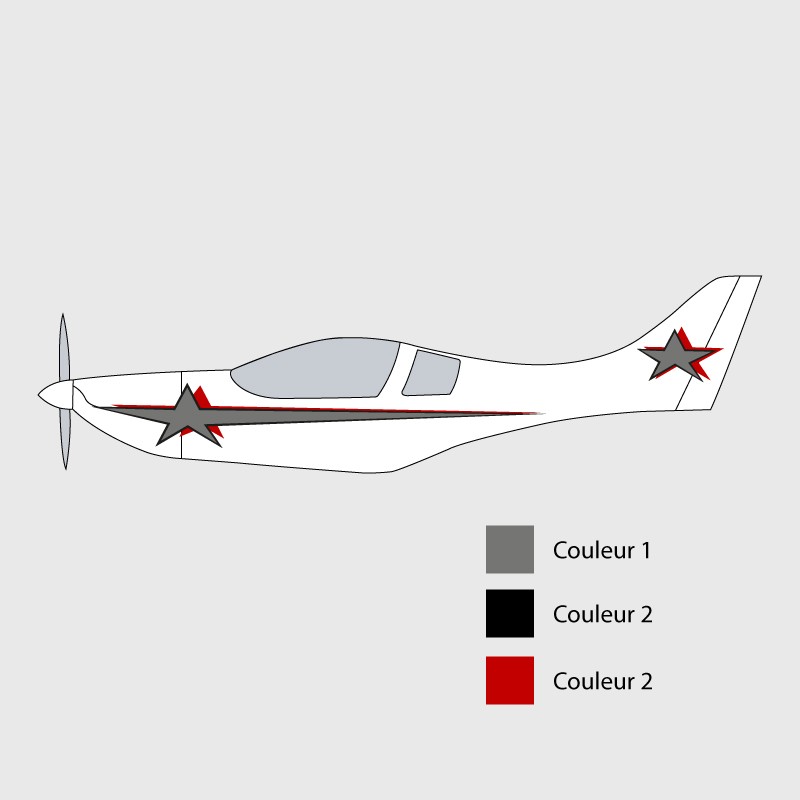 Stickers de décoration 1 pour ULM VL-3