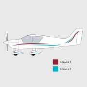 Stickers de décoration 4 pour avion DR 400 Stickers de décoration 4 pour avion DR 400
