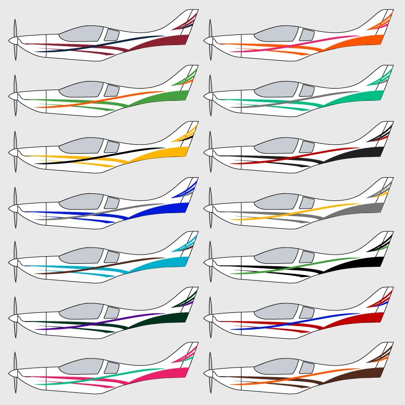 Stickers de décoration 2 pour ULM VL-3