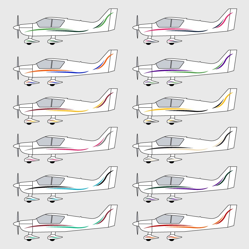 Stickers de décoration 4 pour avion DR 400