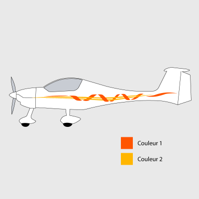 Stickers de décoration 1 pour ULM Zephyr et FAETA