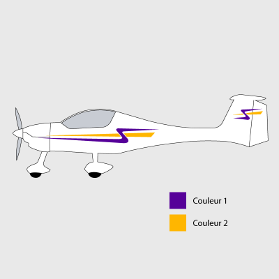 Stickers de décoration 3 pour ULM Zephyr et FAETA