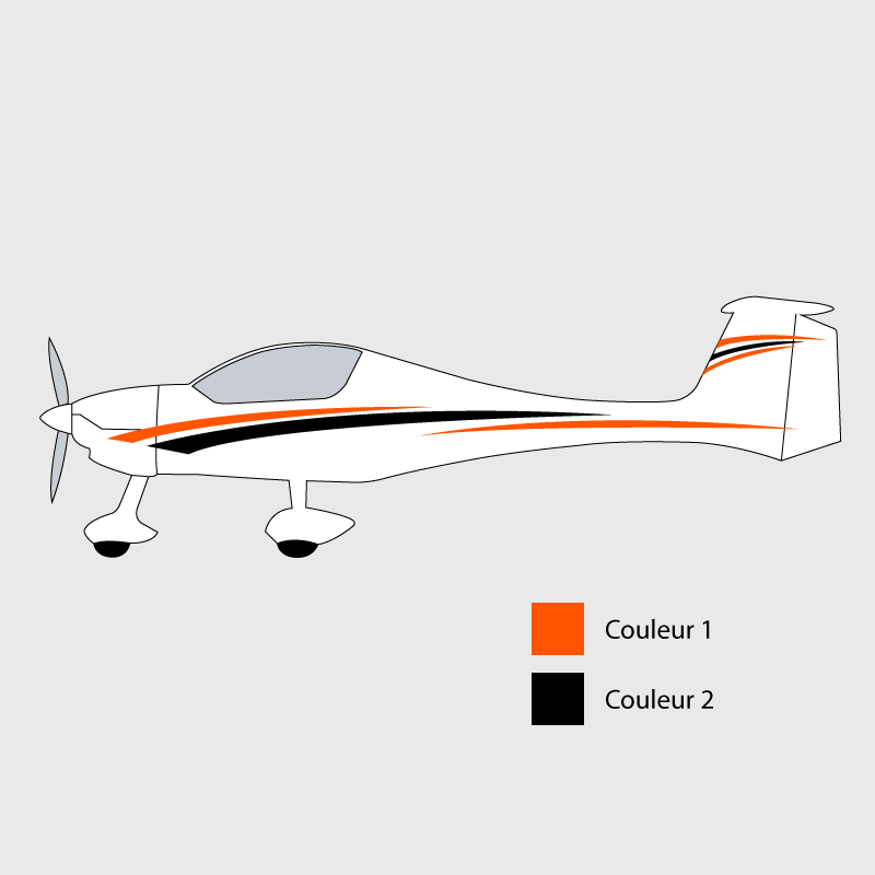 Stickers de décoration 4 pour ULM Zephyr et FAETA