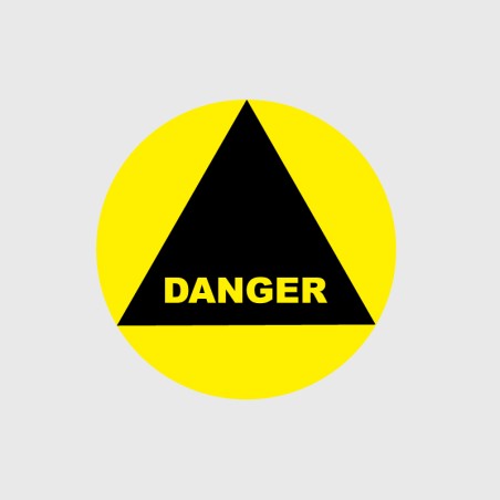 Stickers Danger triangle rond