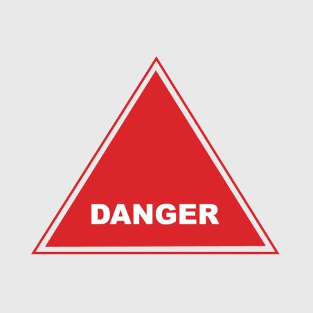 Stickers Danger triangle rouge
