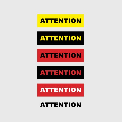 Stickers de sécurité Attention